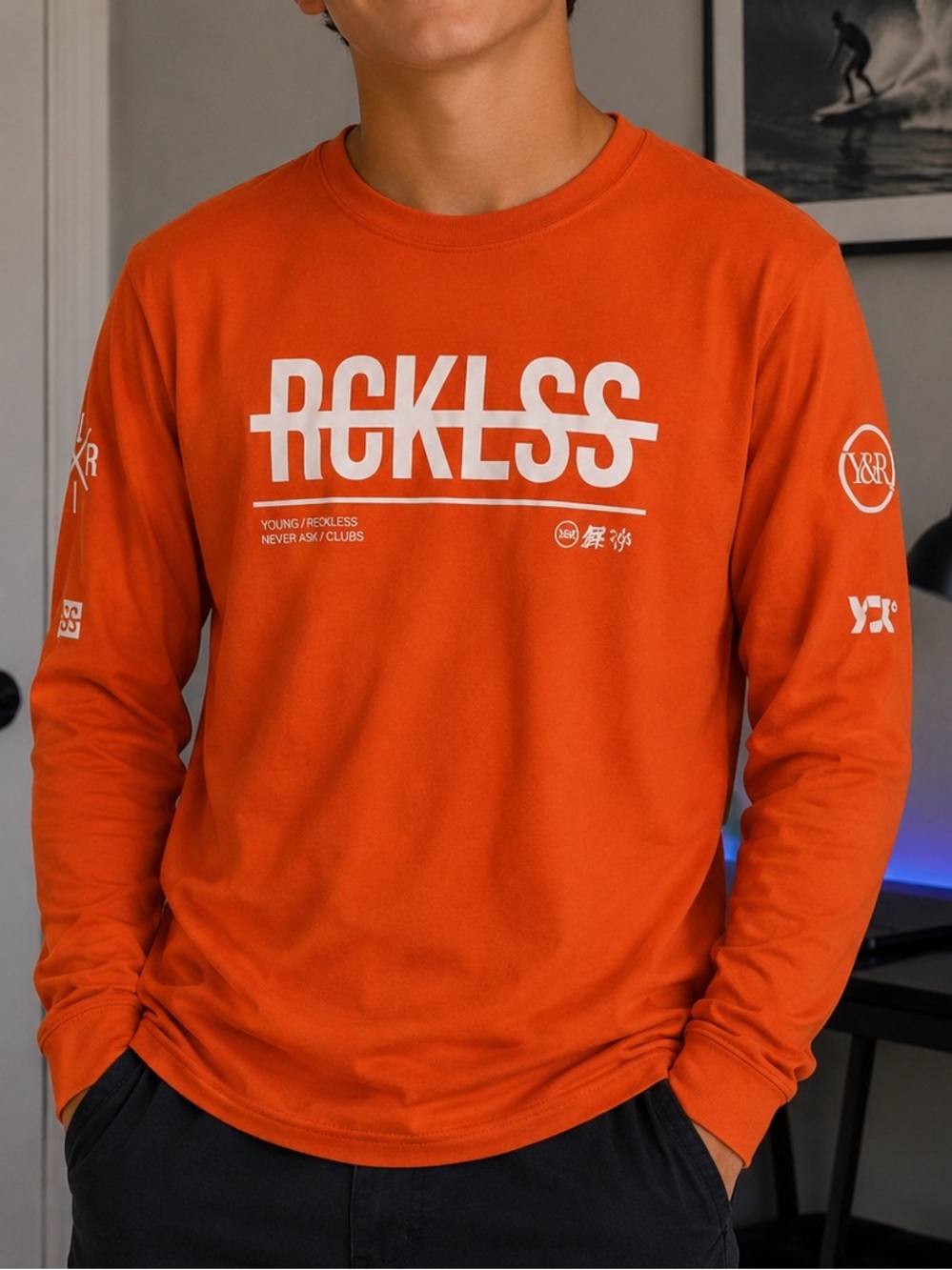 RCKLSS Strikethrough Tee